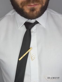 Spinka Krawat ze złota próba 585 DIA-SPI-1379-585 Idealny prezent dla mężczyzny. Prezent z grawerem dla faceta (5).JPG