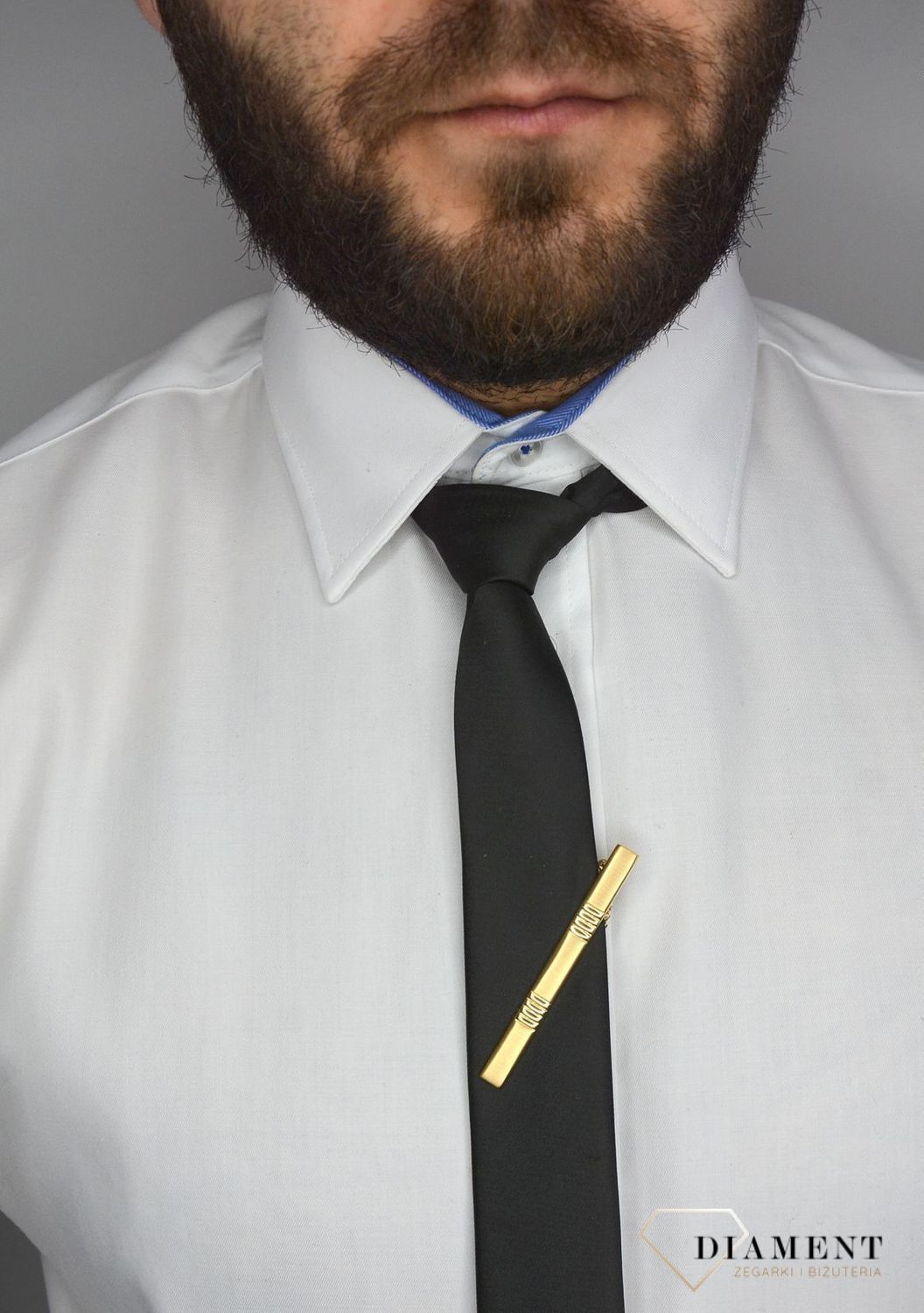 Spinka Krawat ze złota próba 585 DIA-SPI-1379-585.jpg