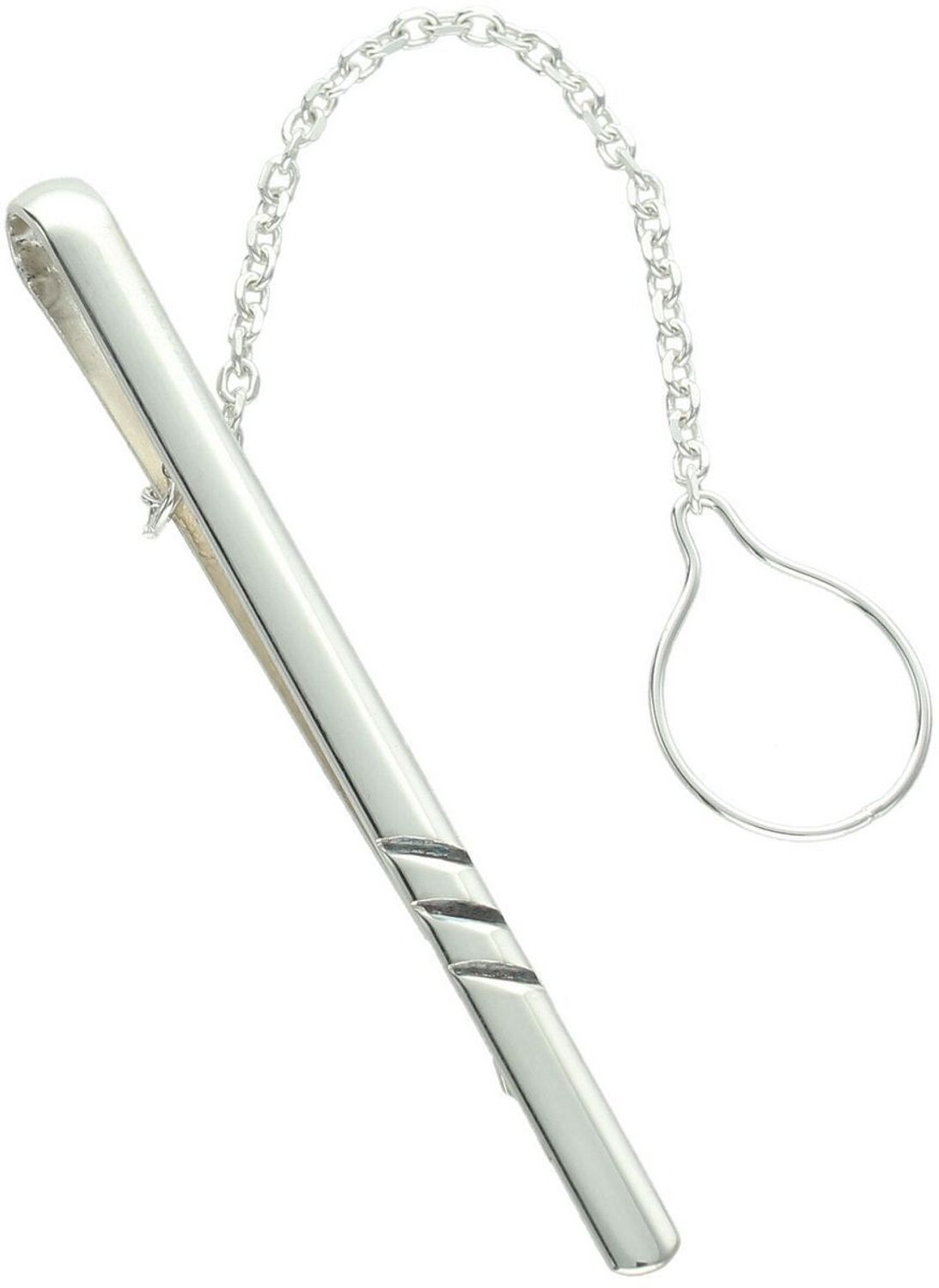 Męska srebrna spinka do krawata 925 DIA-SPI-13809-925 – z trzema paskami spinka.jpg