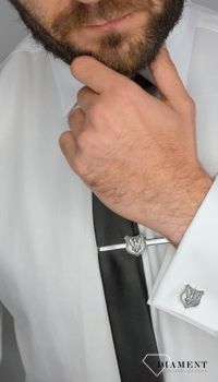 Spinka do krawata srebra 925 z orzełkiem DIA-ZAP-1697-925. Spinka do krawata srebrna 925 z motywem orzełka. Spinka wykonana z wysokiej jakości srebra 925. Zawieszka w kształcie herbu z motywem orzełka (5).JPG