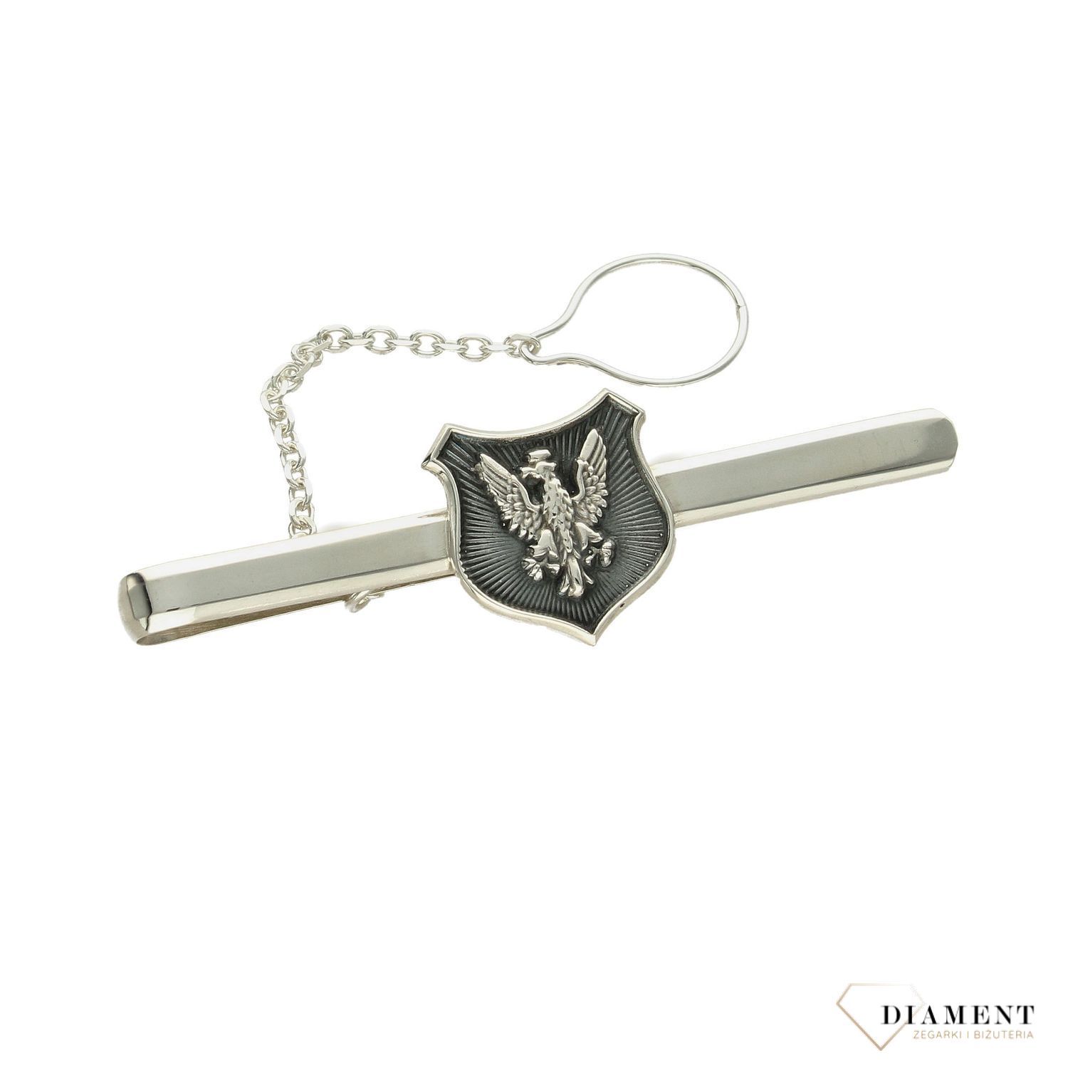 Spinka do krawata srebra 925 z orzełkiem DIA-ZAP-1697-925. Spinka do krawata srebrna 925 z motywem orzełka. Spinka wykonana z wysokiej jakości srebra 925..jpg