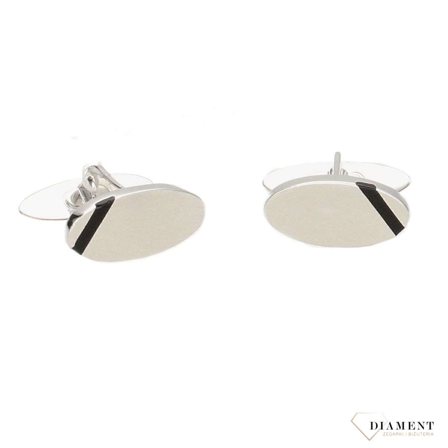 Spinki do mankietów srebrne owalne z czarnym grawerem DIA-SPI-2415-M-925.jpg