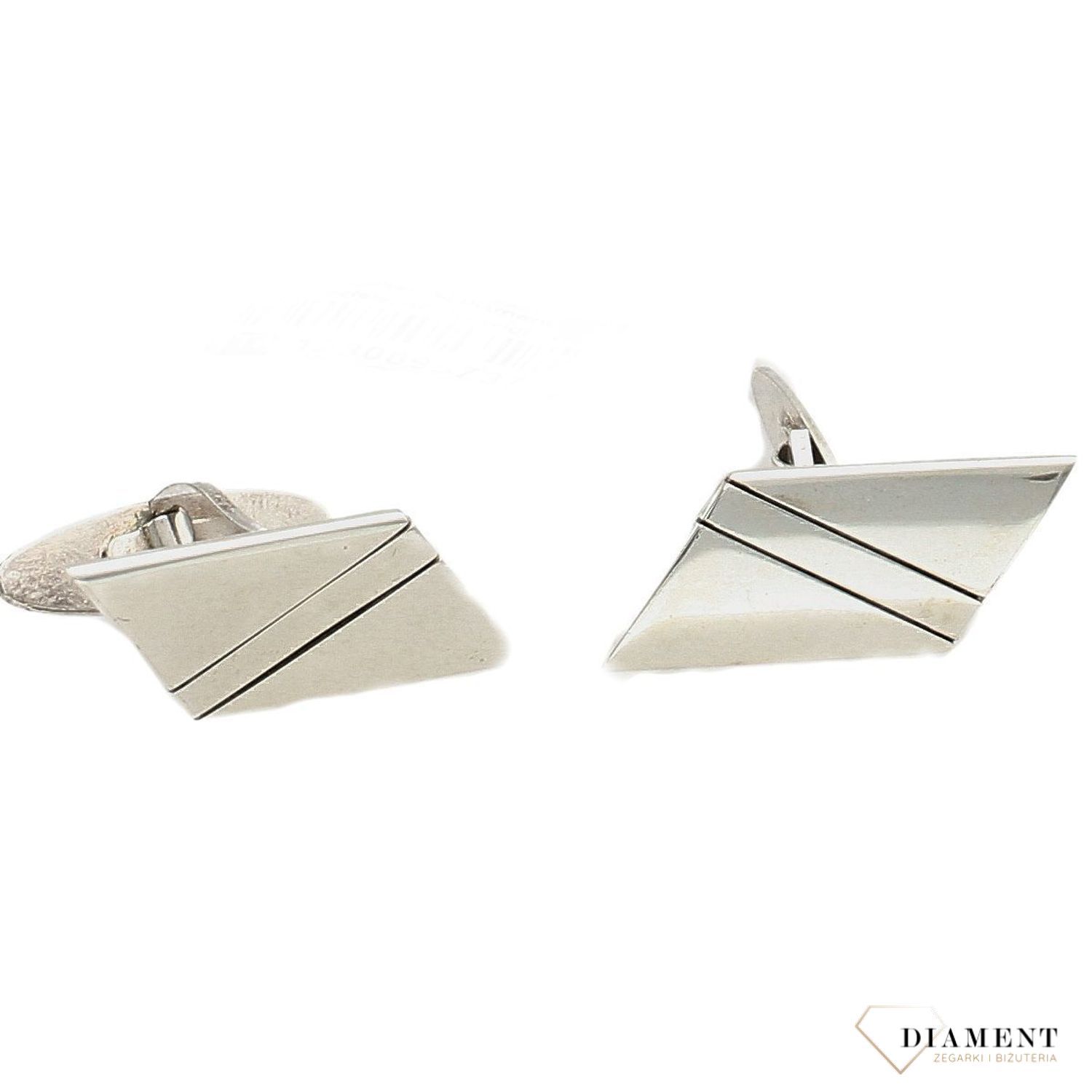 Spinki do mankietów srebrne 925 DIA-SPI-2418-M-925.jpg