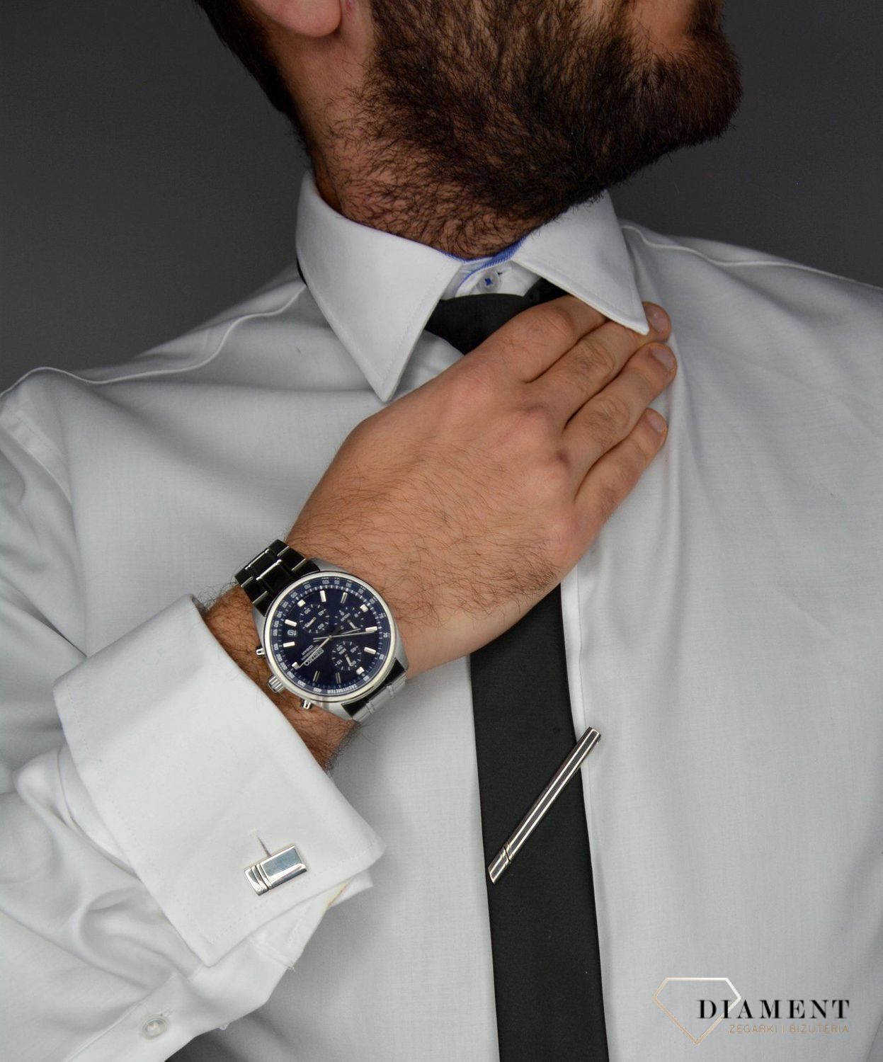 Spinki do mankietów srebrne prostokątne 925 DIA-SPI-2419-M-925.jpg