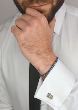 Spinki do mankietu srebrne z ozdobnym grawerem DIA-SPI-2422-M-925 ✓Męska biżuteria z grawerem (1).JPG