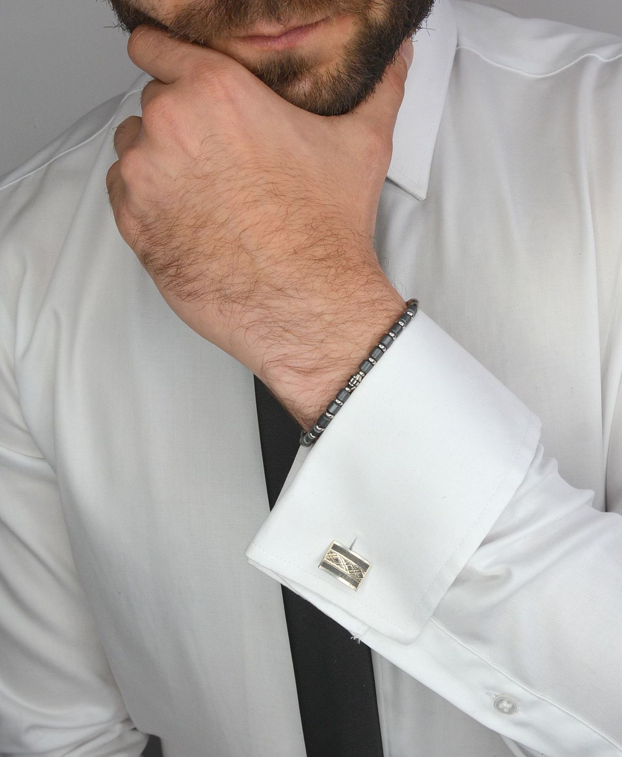 Spinki do mankietu srebrne z ozdobnym grawerem DIA-SPI-2422-M-925.jpg