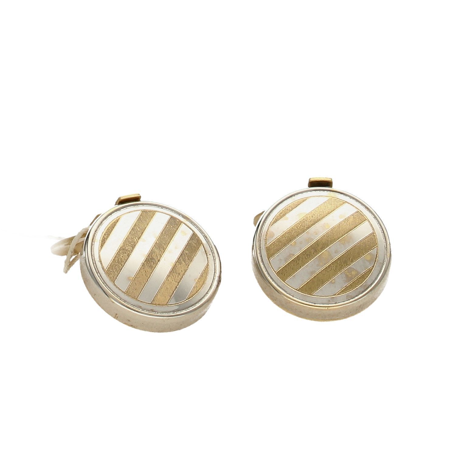 Złote spinki do mankietów 585 Apart DIA-SPI-2520-M-585.jpg