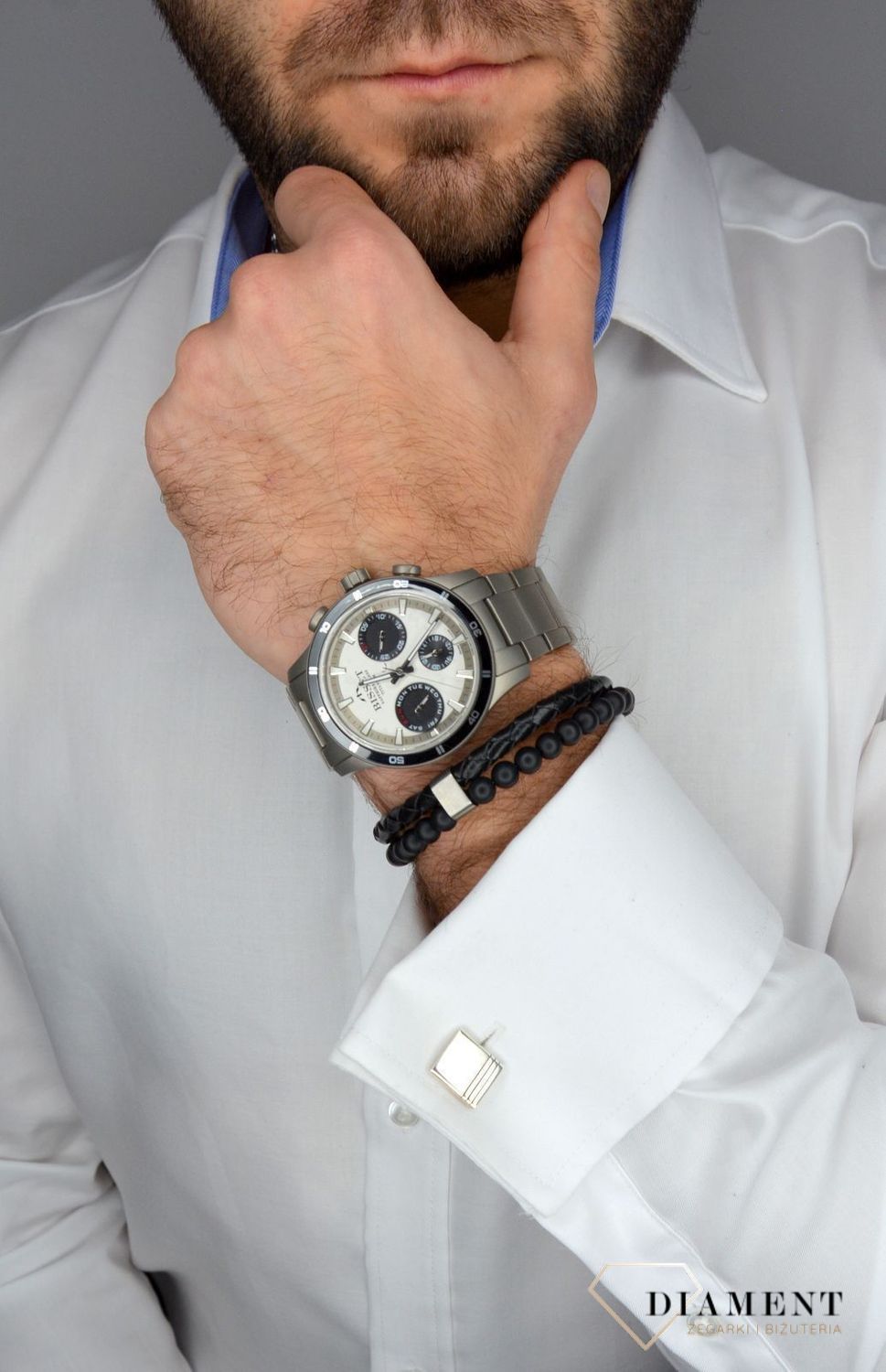 Spinki do mankietów srebrne 925DIA-SPI-2534-M-925  Elegancki zestaw.jpg