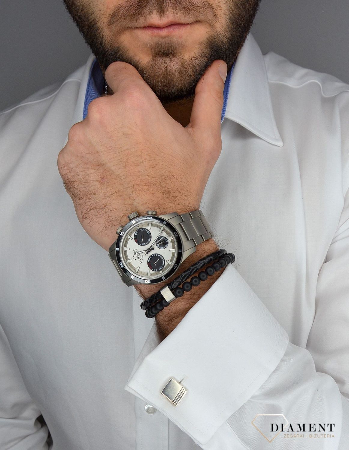 Spinki do mankietów srebrne 925DIA-SPI-2534-M-925  Elegancki zestaw.jpg