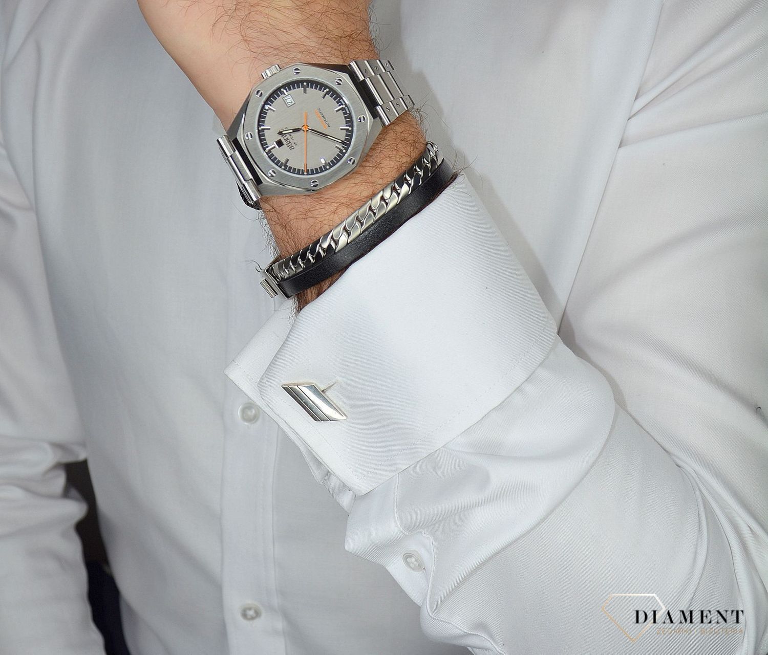 Spinki do mankietów srebrne 925 DIA-SPI-2535-M-925 Elegancki zestaw.jpg