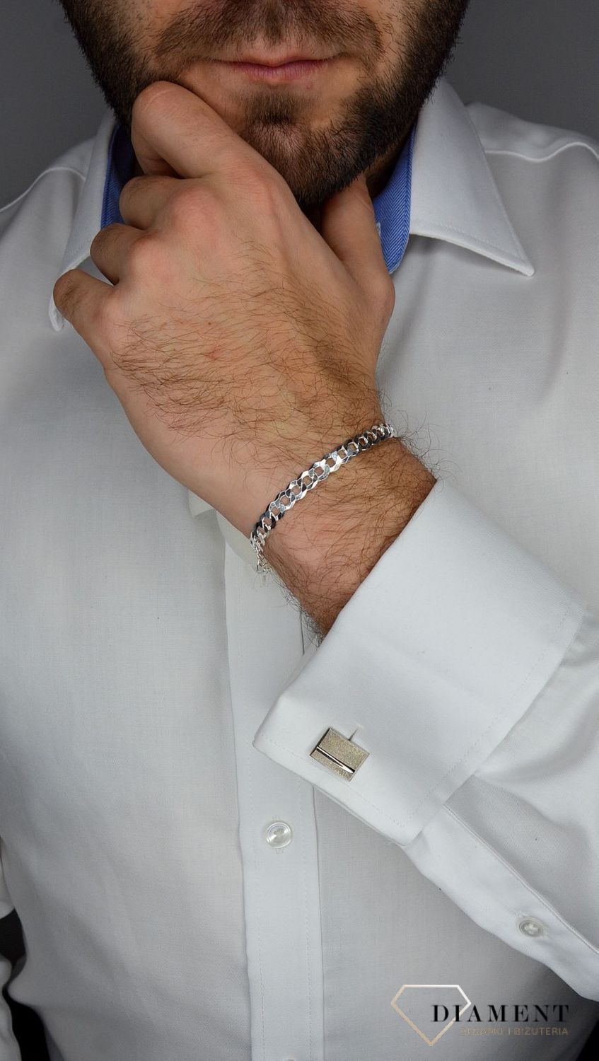 Spinki do mankietów srebrne 925 DIA-SPI-2536-M-925 Elegancki zestaw.jpg