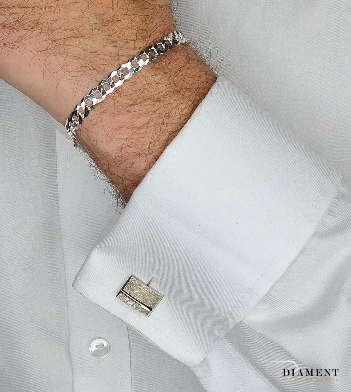 Spinki do mankietów srebrne 925 DIA-SPI-2536-M-925 Elegancki zestaw.jpg