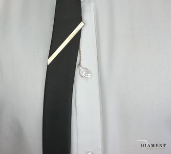 Spinka srebrna do krawatu gładka DIA-SPI-2538-K-925. Elegancka spinka do krawatu wykonana ze srebra 925. Idealny prezent dla mężczyzny. Zapakowana w oryginalne pudełko. Darmowa wysyłka (1).JPG