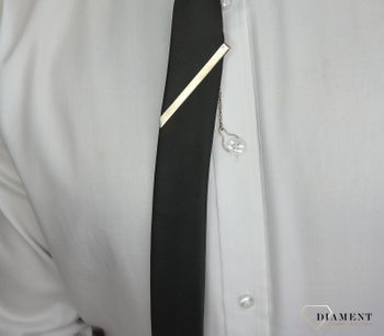 Spinka srebrna do krawatu gładka DIA-SPI-2538-K-925. Elegancka spinka do krawatu wykonana ze srebra 925. Idealny prezent dla mężczyzny. Zapakowana w oryginalne pudełko. Darmowa wysyłka (4).JPG