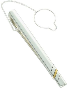 Srebrna spinka męska do krawata 925 – elegancki wzór, 6,69 g, 6,2 cm Ag 925.jpg