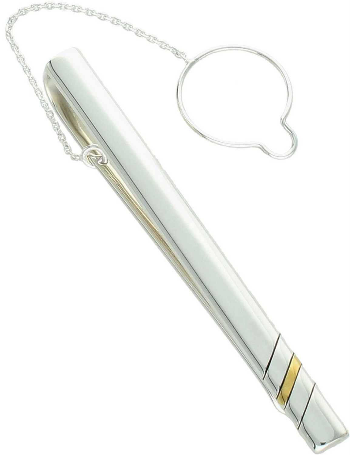 Srebrna spinka męska do krawata 925 – elegancki wzór, 6,69 g, 6,2 cm Ag 925.jpg