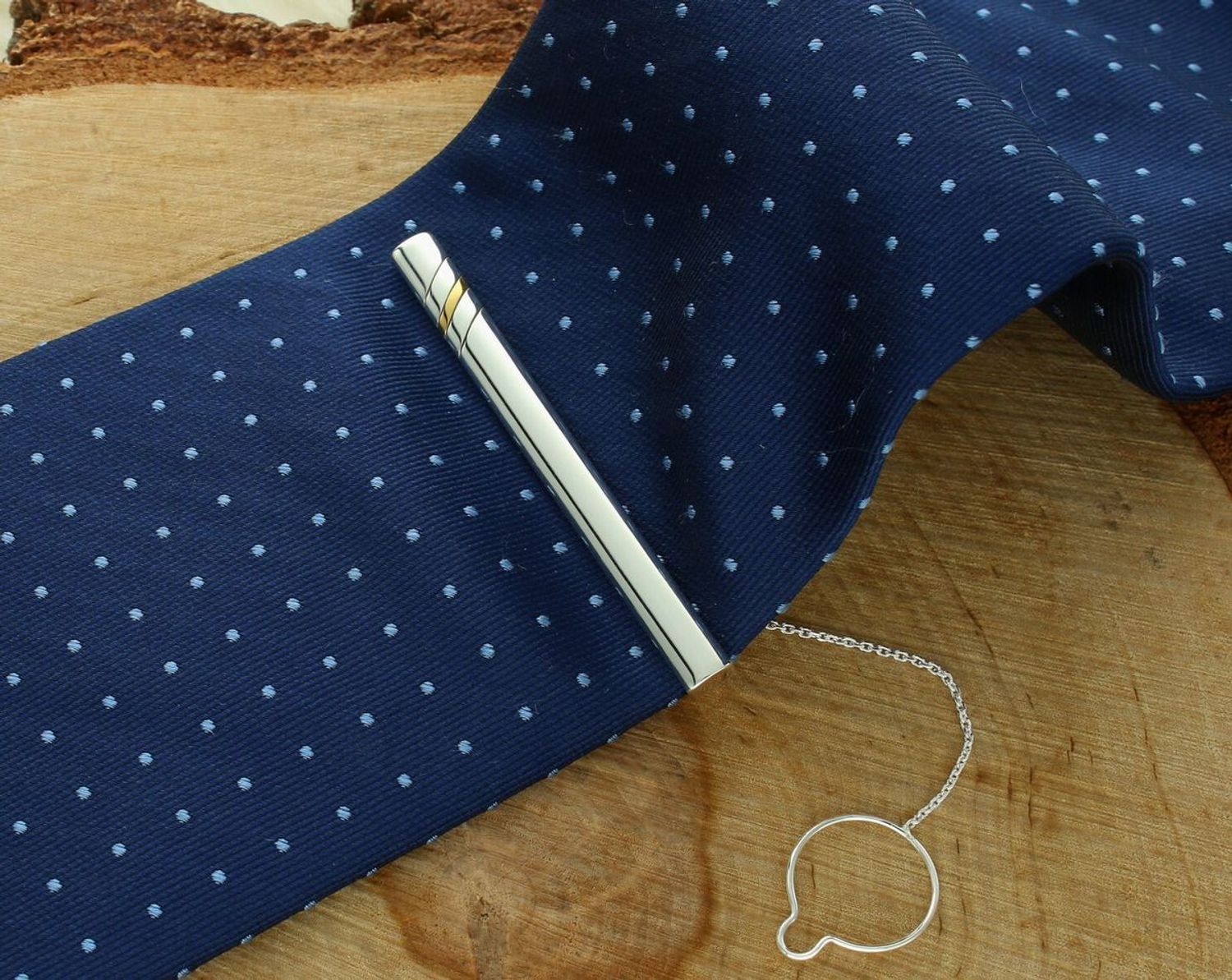 Srebrna spinka męska do krawata 925 – elegancki wzór, 6,69 g, 6,2 cm Ag 925.jpg