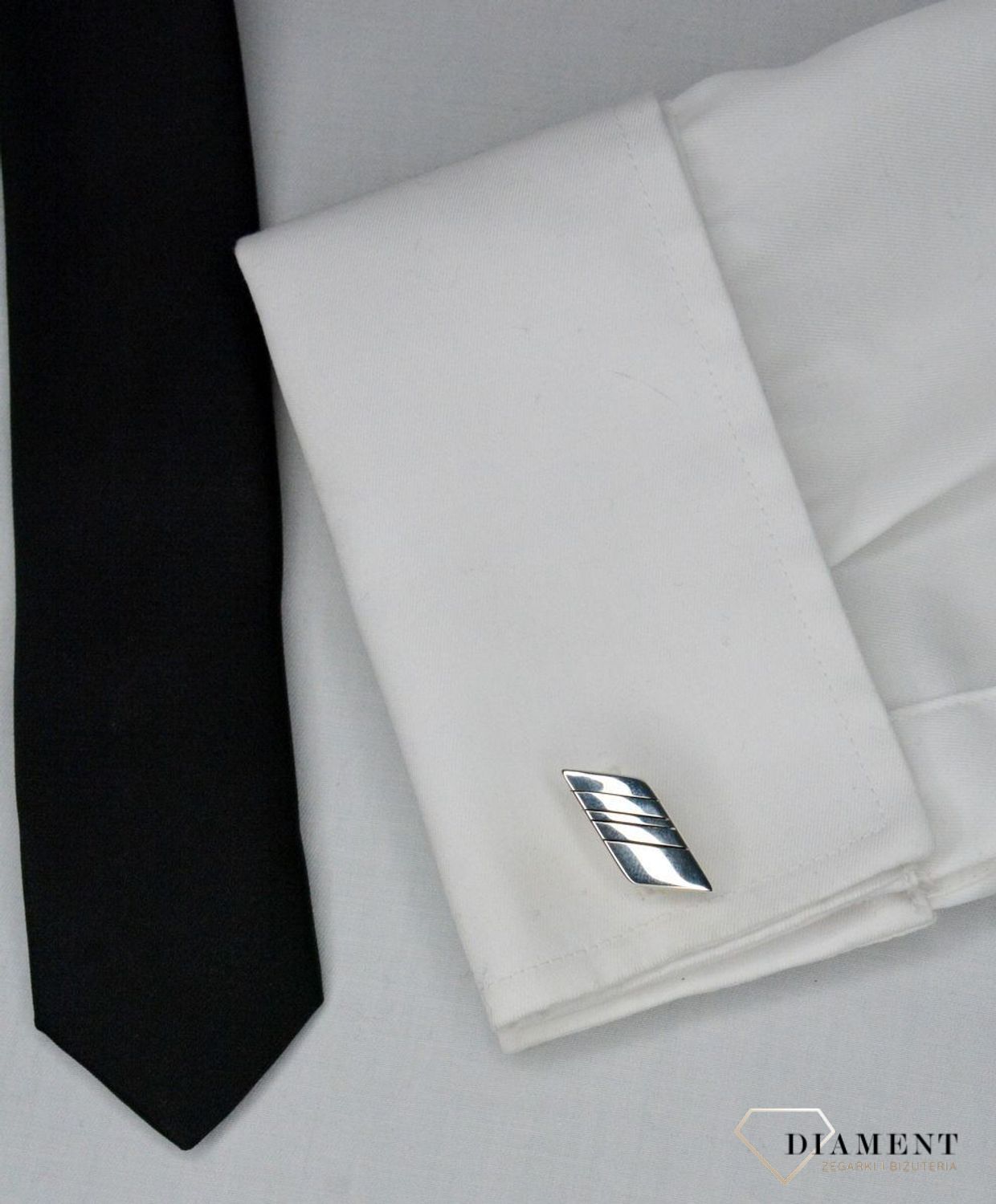 Spinki do mankietów srebrne 925 o ściętych bokach DIA-SPI-ALKM0063SPS-925. Spinki do mankietów. Eleganckie spinki do mankietów. Srebrne spinki do mankietów. Spinki męskie do mankietów. Spinki grawerowane. Spinki srebrne do mankietów ide.jpg
