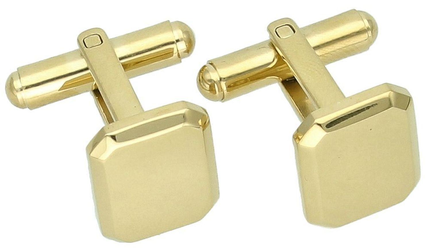 Spinki męskie stalowe pozłacane DIA-SPI-SP203952-STAL – elegancki dodatek do koszuli.,.jpg