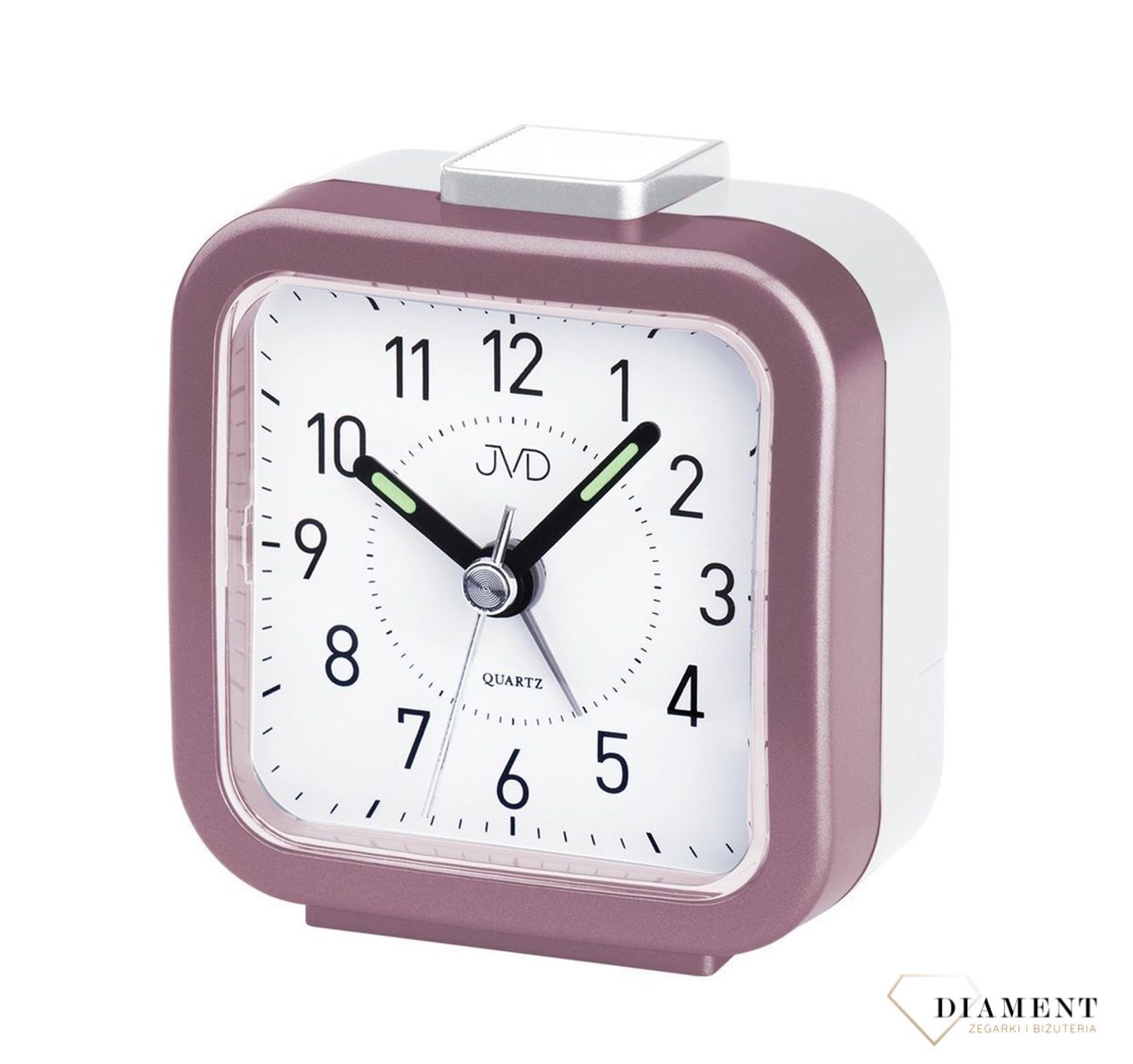 Budzik na baterie JVD różowo-biały SR105.8.jpg