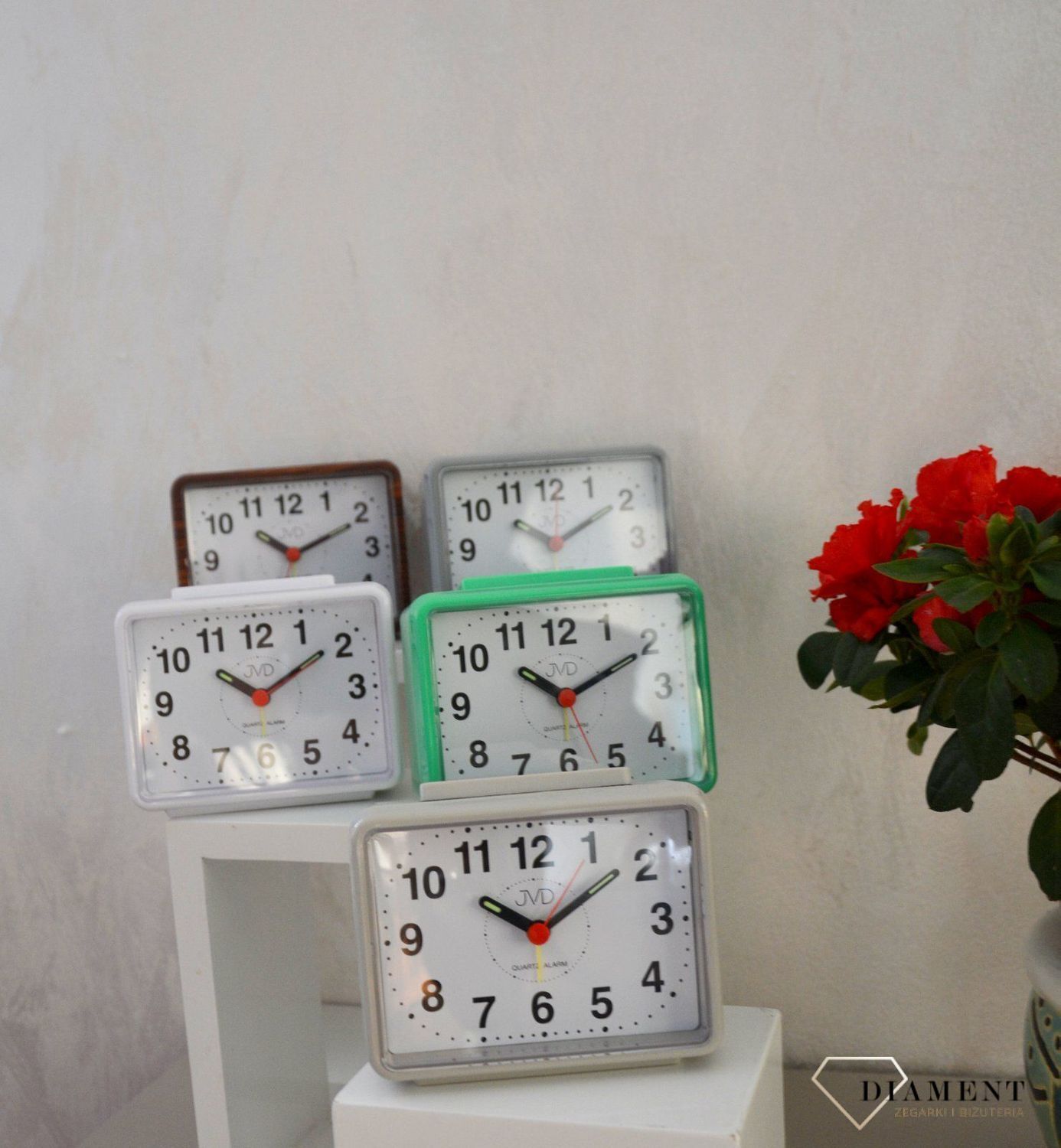 Budzik JVD na baterię kolor brązowy 'imitacja drewna' SR307.5.jpg