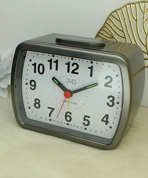 Budzik na baterię szary, alarm JVD SR309.4 budzik.jpg