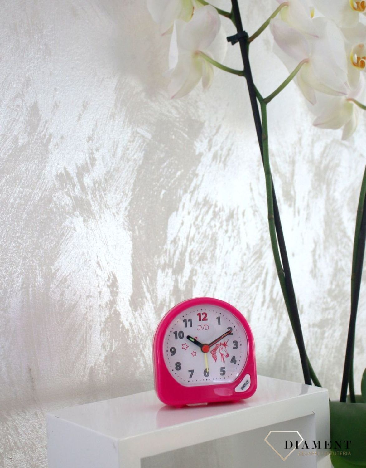 Budzik dla dziewczynki 'Różowy Jednorożec' drzemka JVD SR672.7.jpg