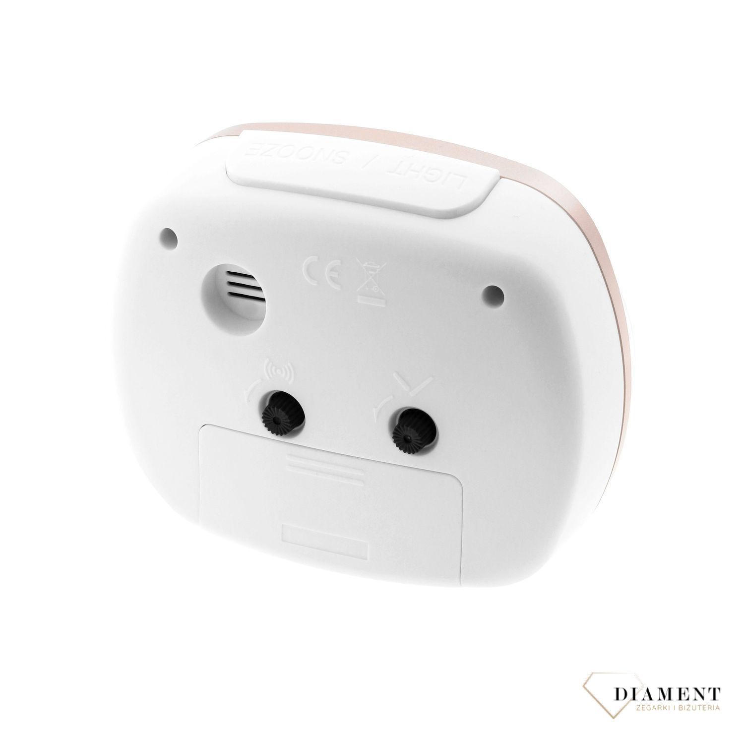 Budzik klasyczny JVD w biało złotej obudowie SRP001 (1).jpg