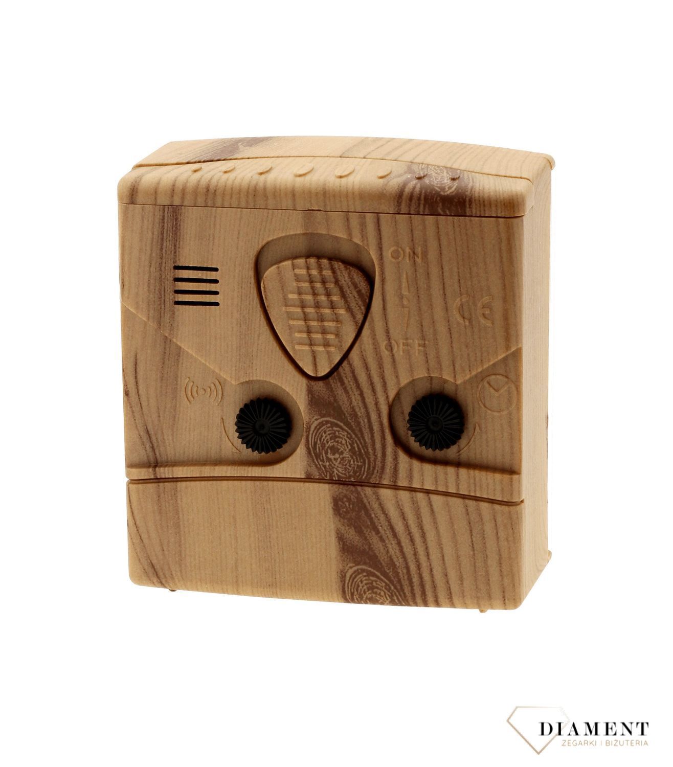 Budzik klasyczny JVD kwadratowy brązowy SRP002 (1).jpg