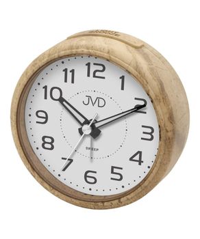 Budzik analogowy JVD SRP006.3 imitacja drewna z podświetleniem, Sweep i drzemką (1).jpg