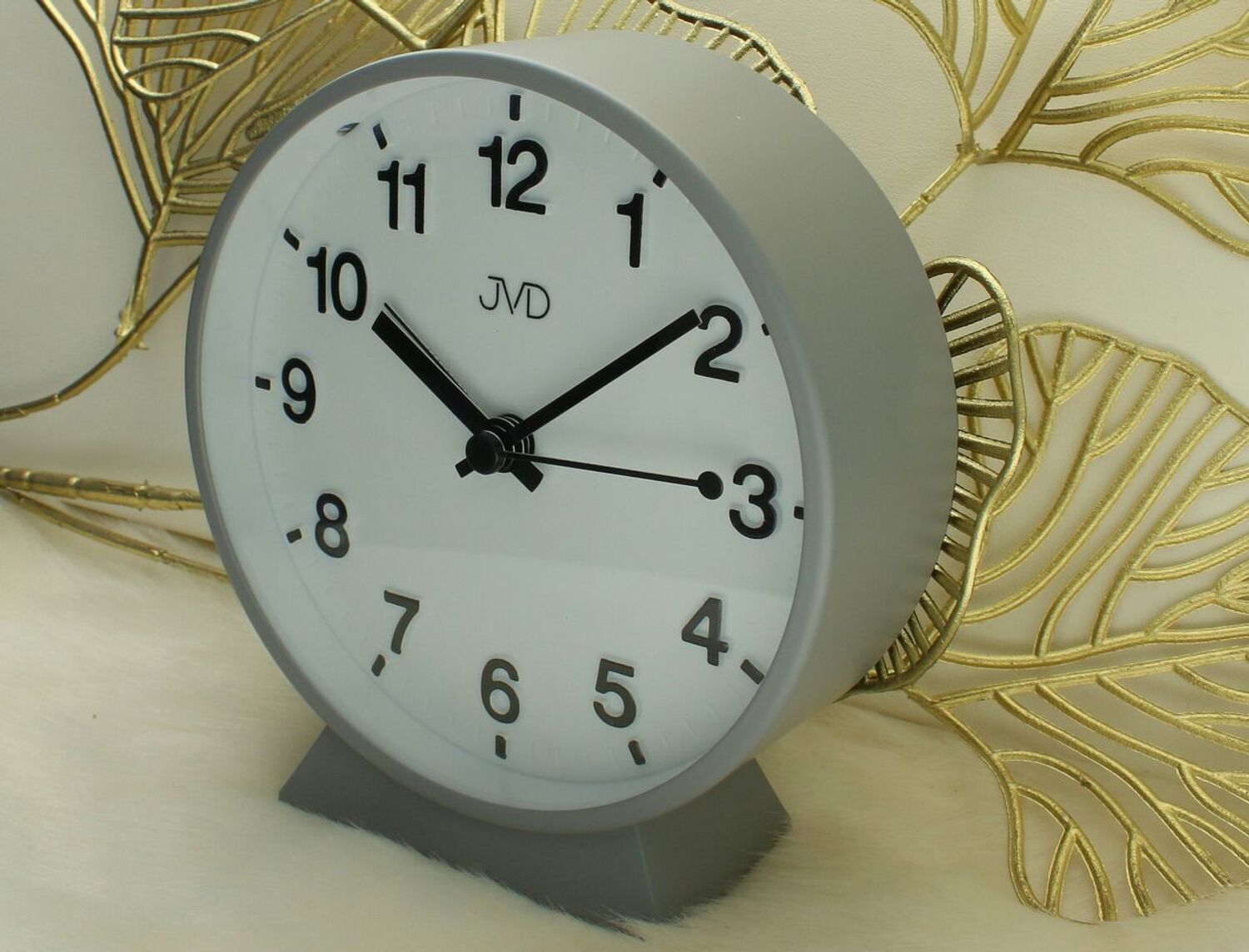 Budzik JVD SRP1006.1 – Okrągły, szary, alarm, drzemka.jpg