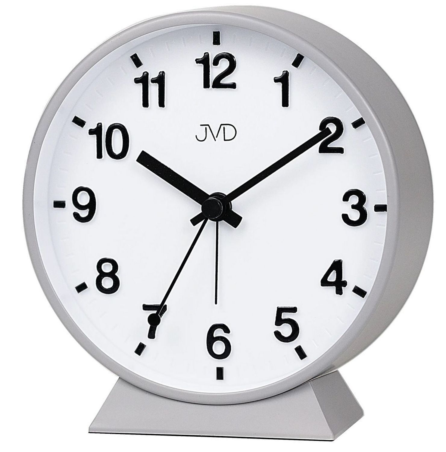 Budzik JVD SRP1006.1 – Okrągły, szary, alarm, drzemka.jpg