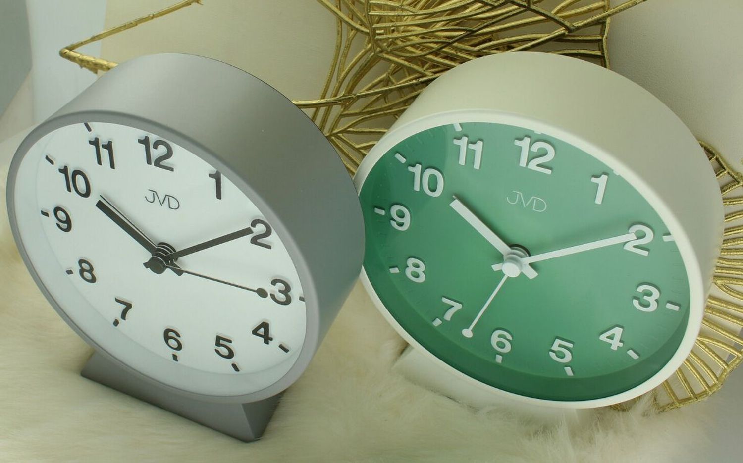 Budzik JVD SRP1006.1 – Okrągły, szary, alarm, drzemka.jpg