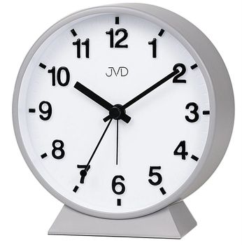 Budzik JVD SRP1006.1 – Okrągły, szary, alarm, drzemka.jpg