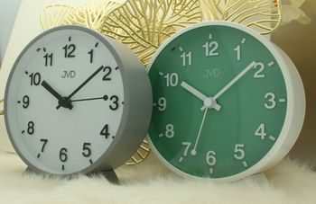 Budzik JVD SRP1006– Okrągły, szary, alarm, drzemka.jpg