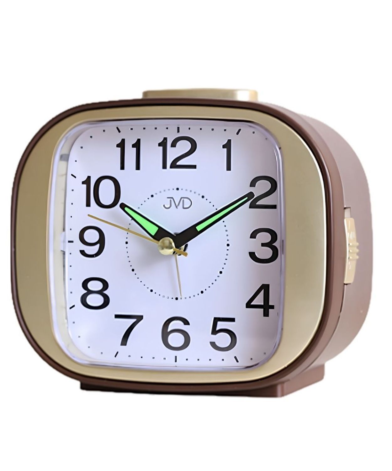 Budzik JVD SRP120.3 brązowy analogowy z płynnym mechanizmem (1).jpg