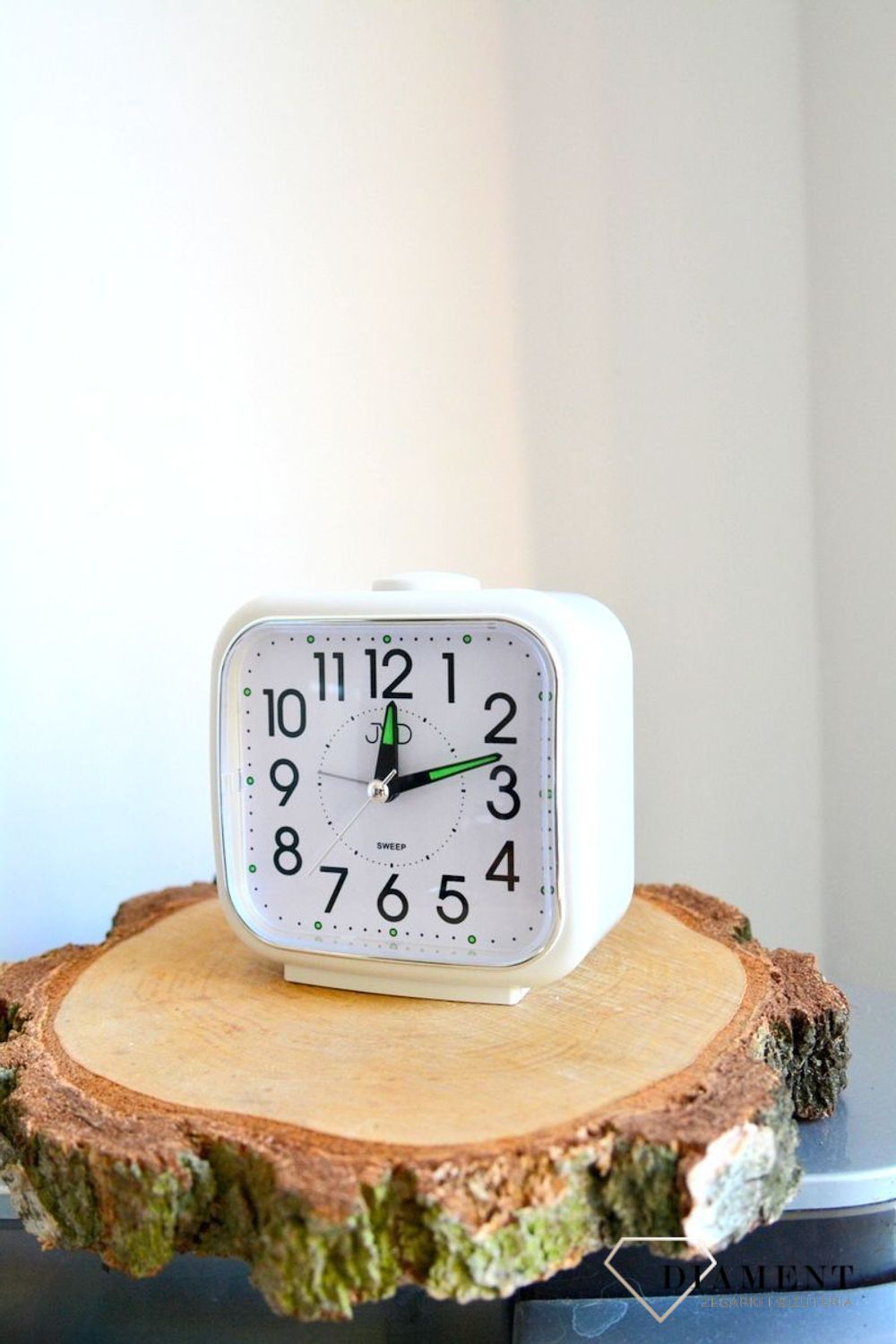 Budzik analogowy biały JVD SRP1309.5 Budziki Zegarki budziki  Zegar.png