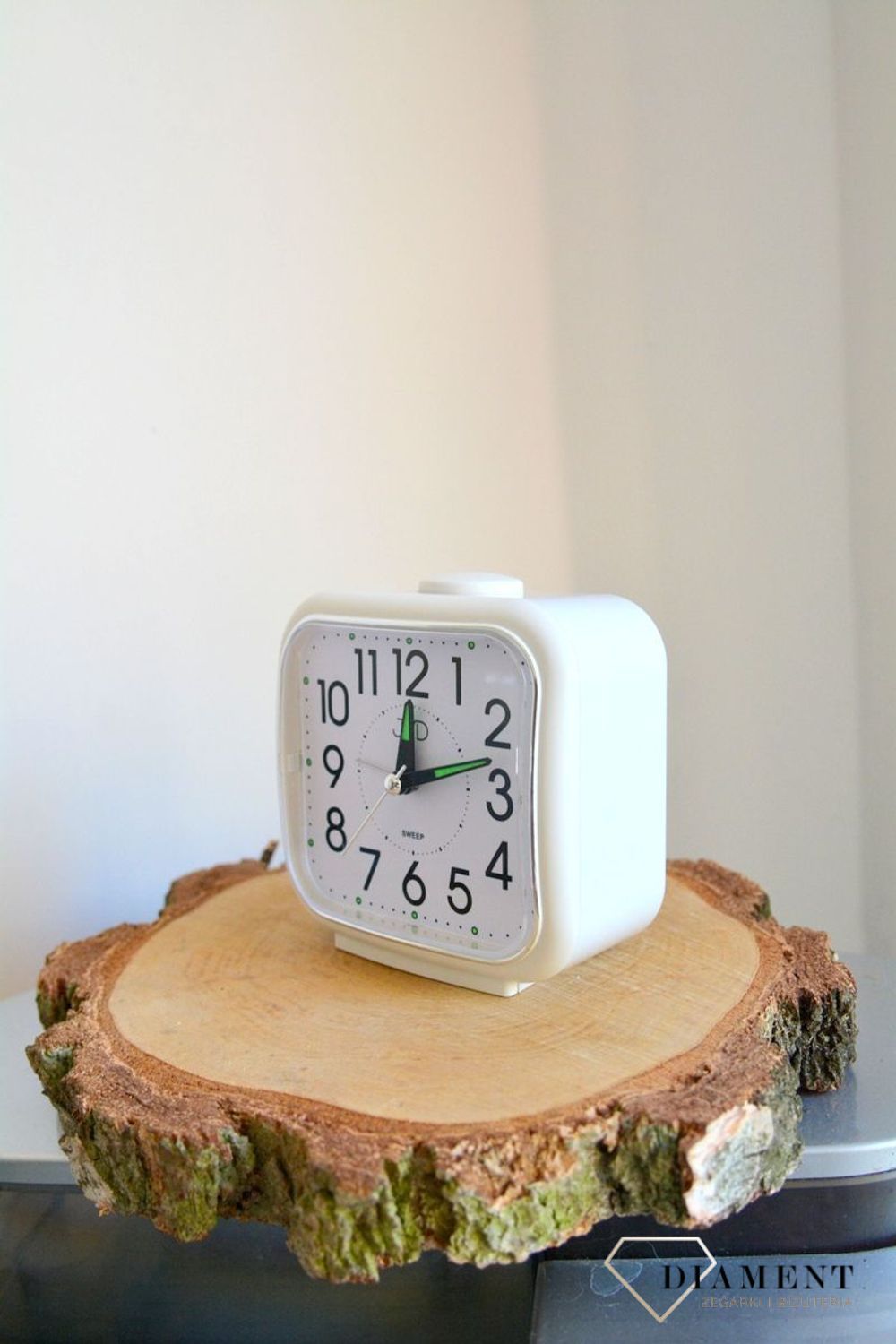 Budzik analogowy biały JVD SRP1309.5 Budziki Zegarki budziki  Zegar.png