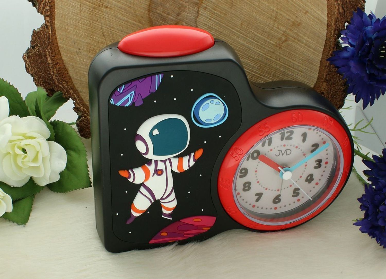 Duży czytelny czarny kolorowy budzik dla dziecka Kosmonauta JVD SRP163.3. Budzik Astronauta. ✓Budziki ✓Zegarki budziki ✓ Budzik dla dzieci✓ Autoryzowany sklep✓.jpg