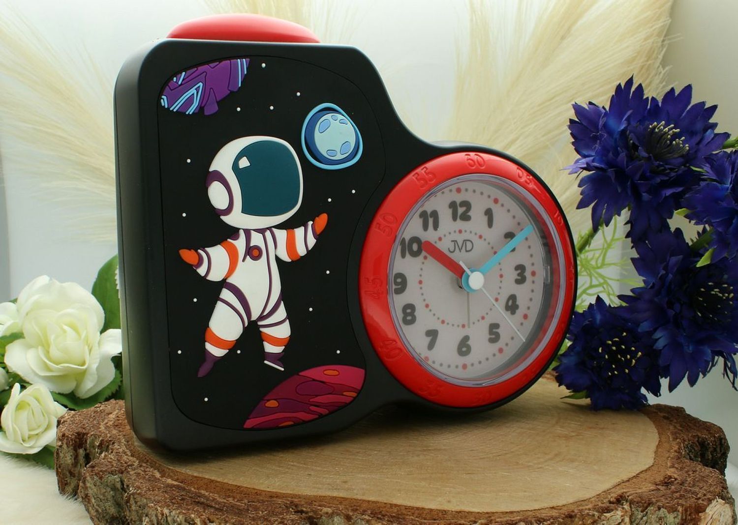 Duży czytelny czarny kolorowy budzik dla dziecka Kosmonauta JVD SRP163.3. Budzik Astronauta. ✓Budziki ✓Zegarki budziki ✓ Budzik dla dzieci✓ Autoryzowany sklep✓.jpg