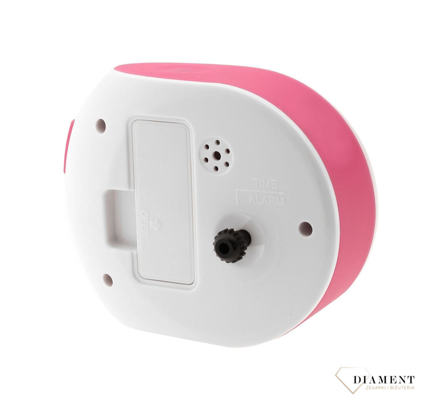 Budzik na baterię JVD różowo biały SRP214 (2).jpg