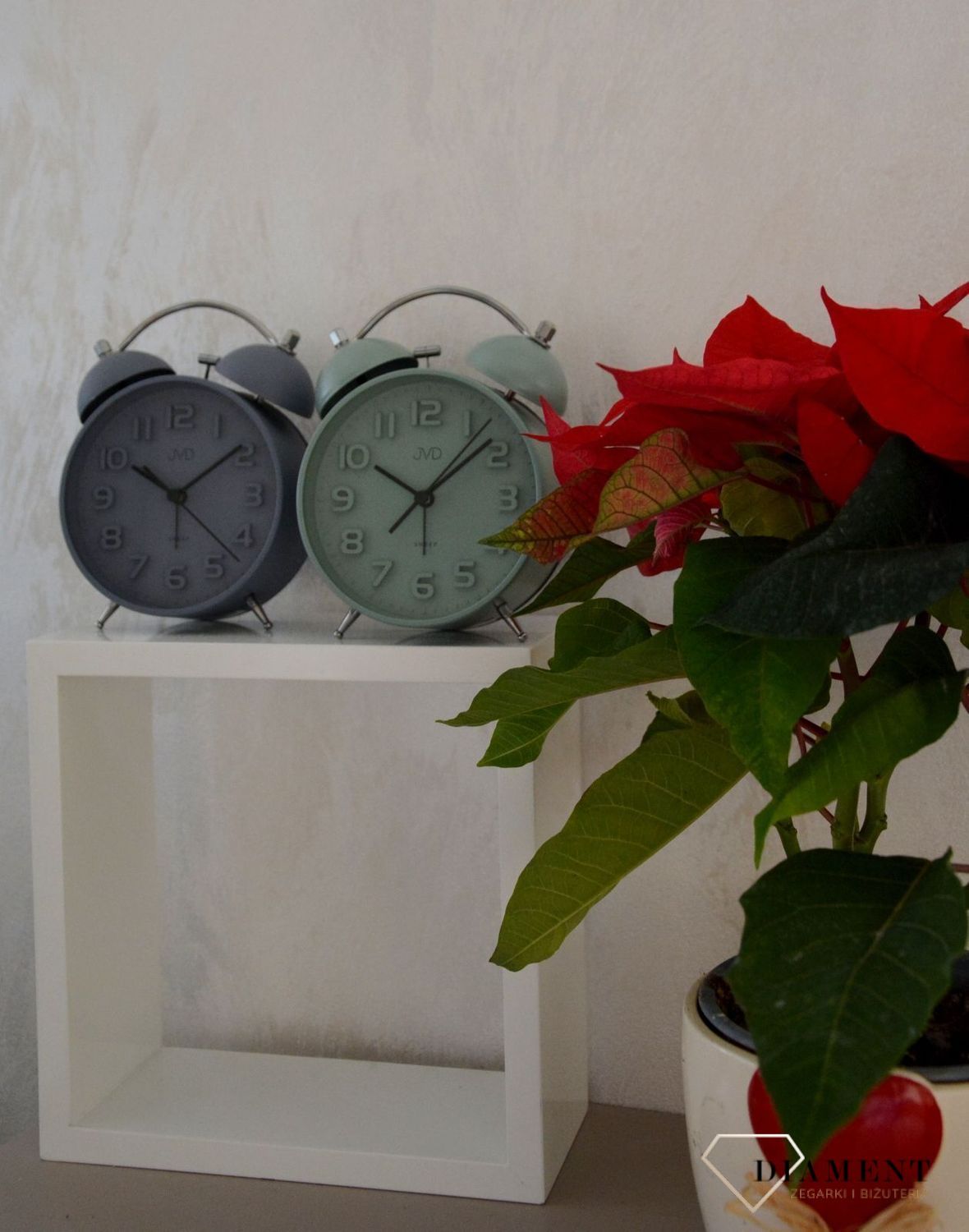 Budzik retro czeskiej marki JVD SRP2216.1 dzwonienie mechaniczne  (2).jpg