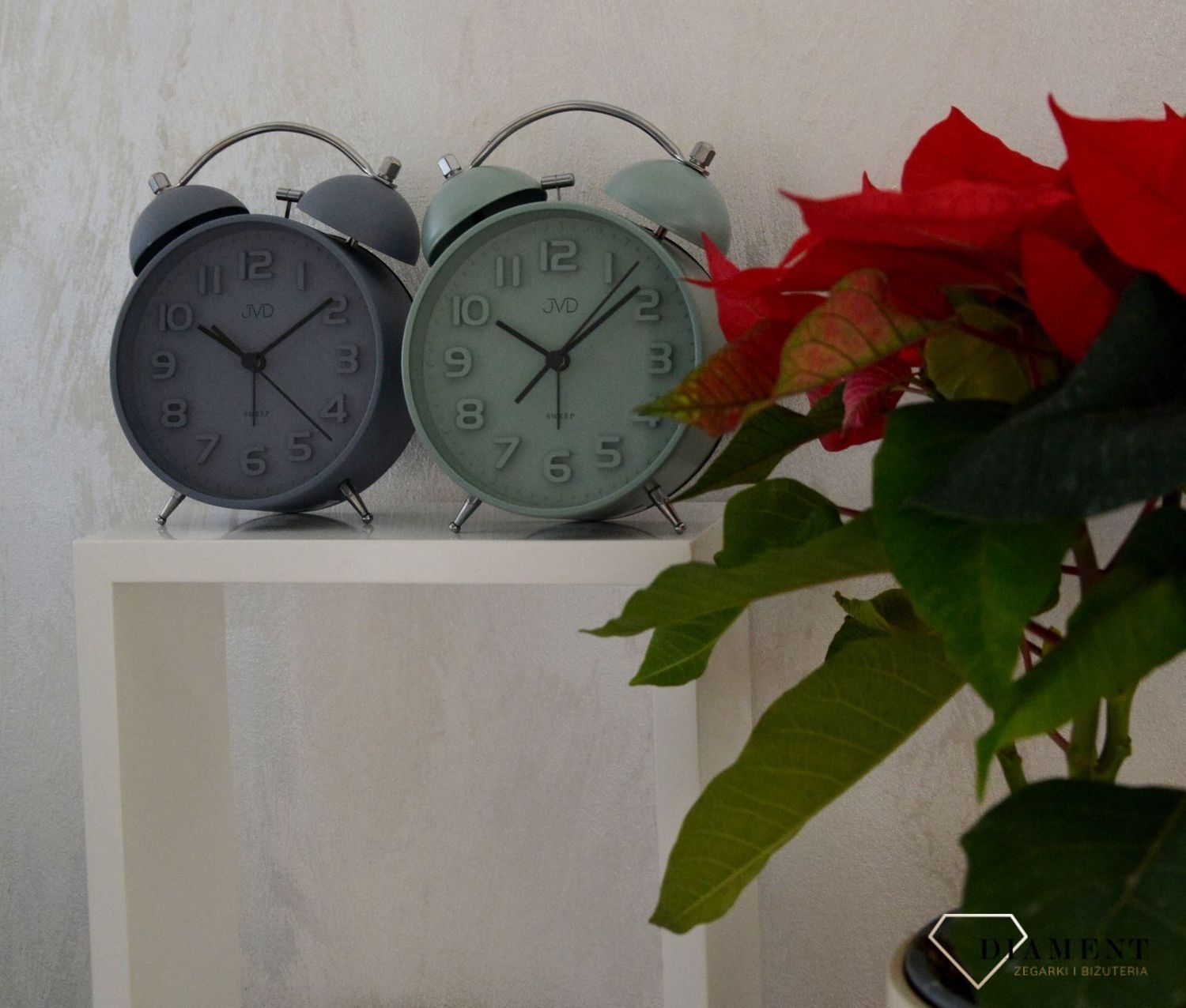 Budzik retro czeskiej marki JVD SRP2216.1 dzwonienie mechaniczne  (2).jpg