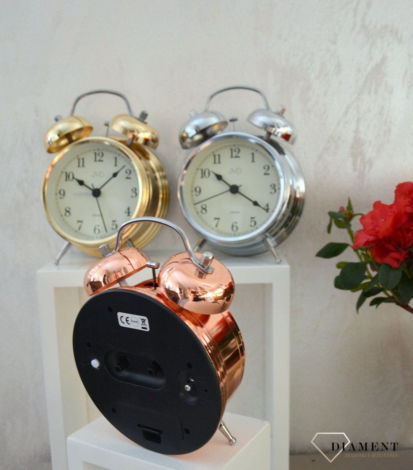 Budzik retro czeskiej marki JVD SRP2217.1.jpg