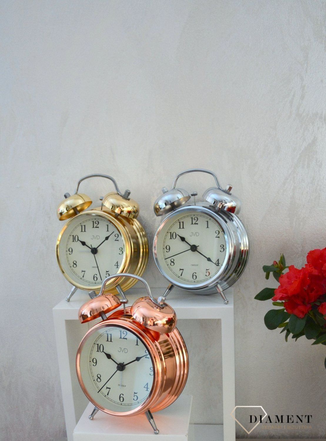 Budzik retro czeskiej marki JVD SRP2217.2.jpg