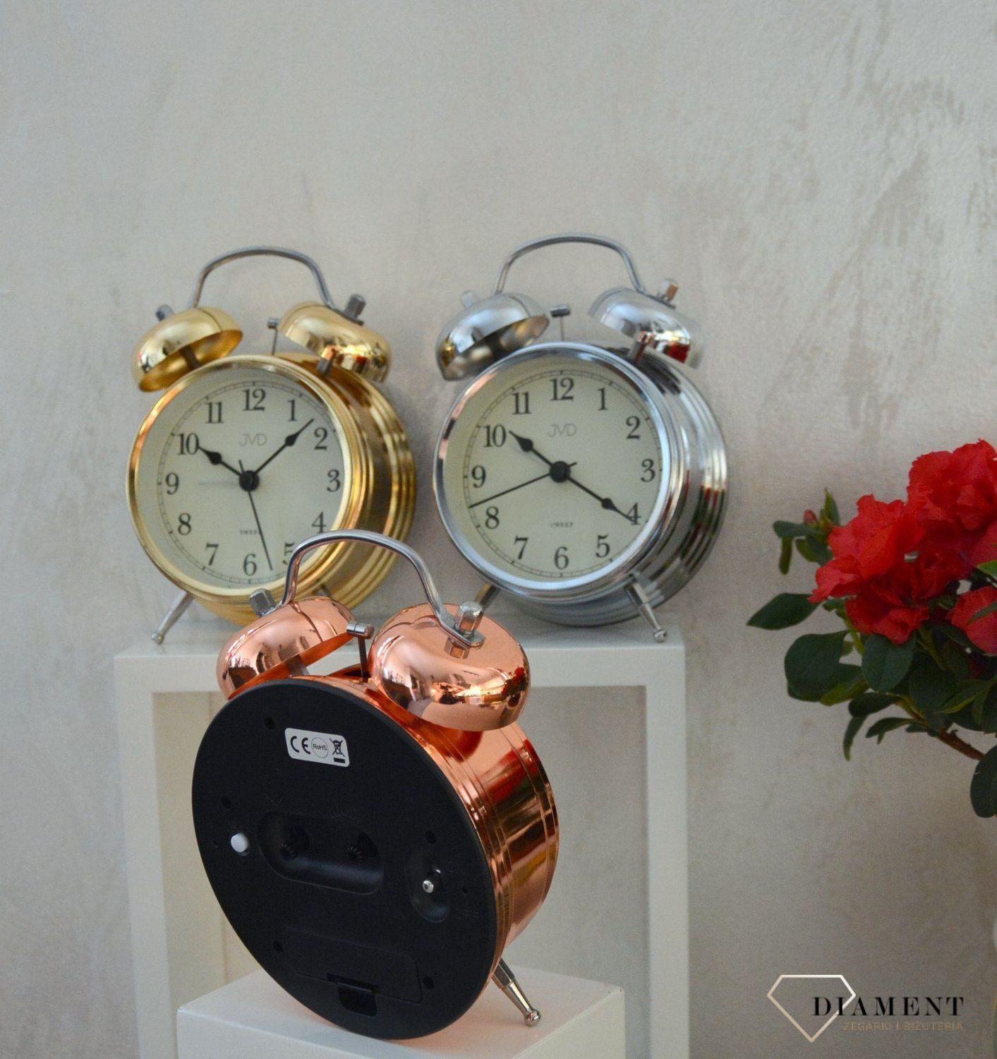 Budzik retro czeskiej marki JVD SRP2217.2.jpg