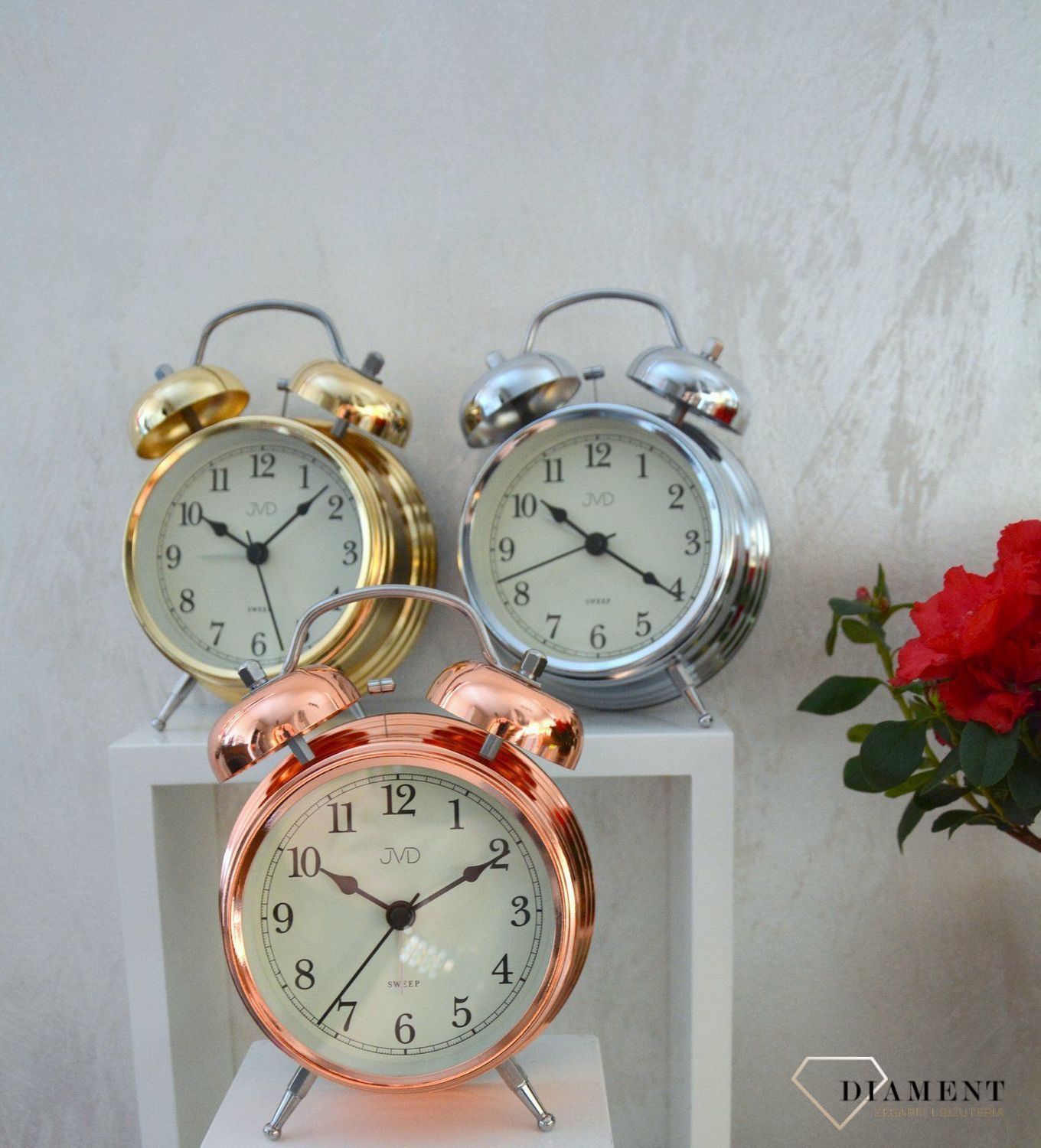 Budzik retro czeskiej marki JVD SRP2217.2.jpg