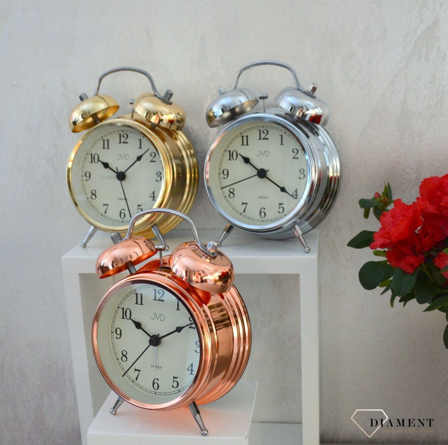 Budzik retro czeskiej marki JVD SRP2217.2.jpg