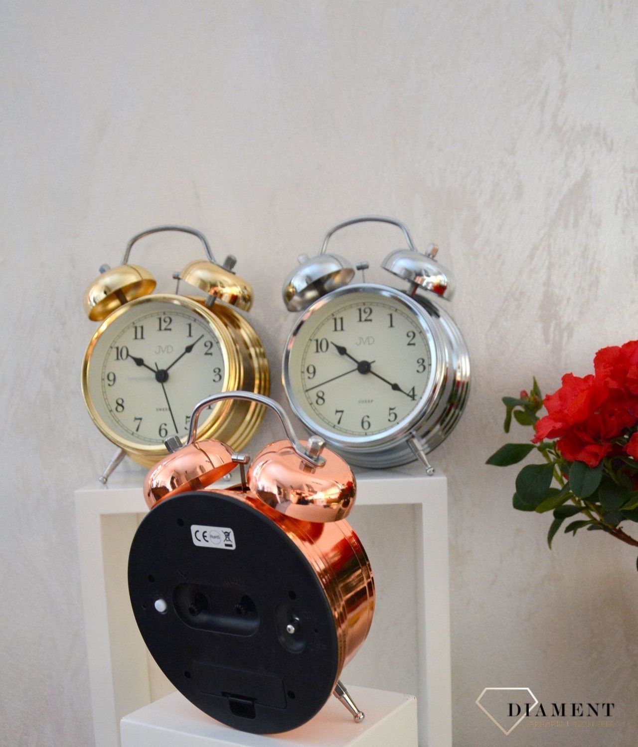 Budzik retro czeskiej marki JVD SRP2217.3.jpg