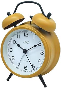 Żółty budzik analogowy JVD DIA-SRP2219.2 - metalowa obudowa i podświetlenie żółty.jpg